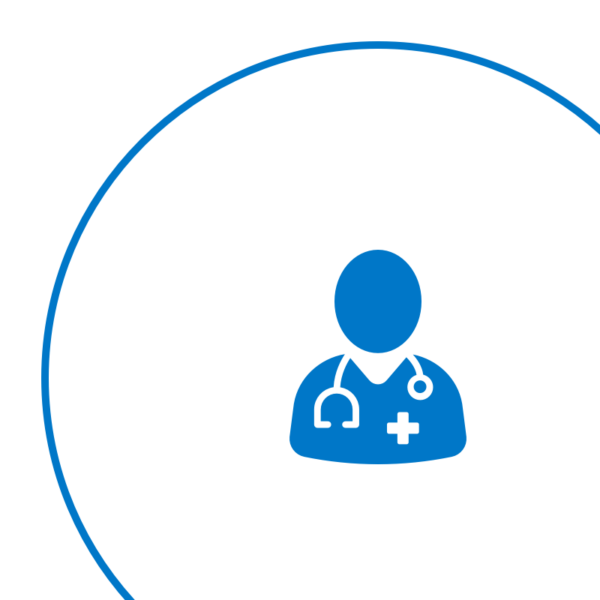 Graphic of a doctors silhouette